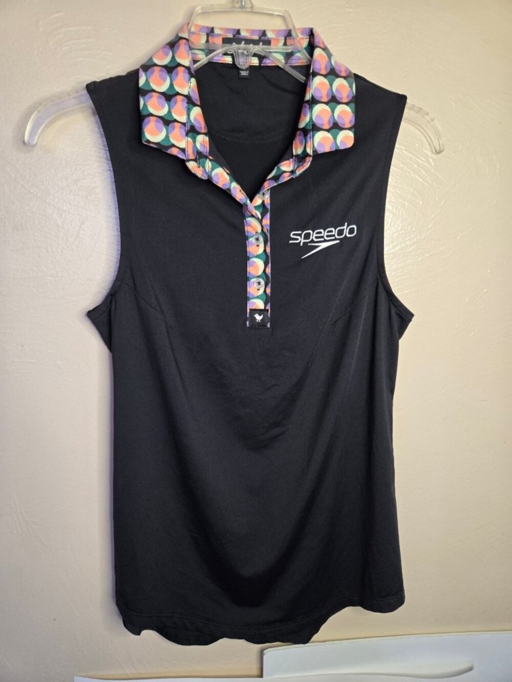 Ladies Bad Birdie Speedo Collab Golf Sleeves Top Tank Sz S Athletic Fit UPF 50